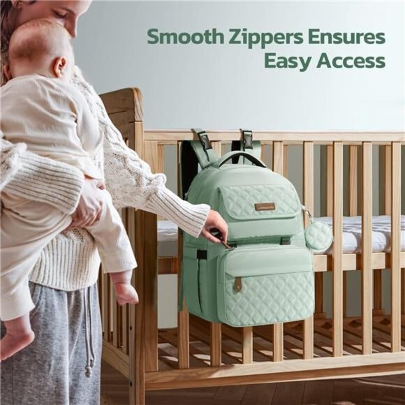 Diaper Bag Backpack,29L-45L Expandable Large Baby Bag for 2 Kids/Twins Nappy Bag